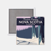 Nova Scotia, Kanada Reiseplakat. Magnet (Vorderseite/Rückseite)