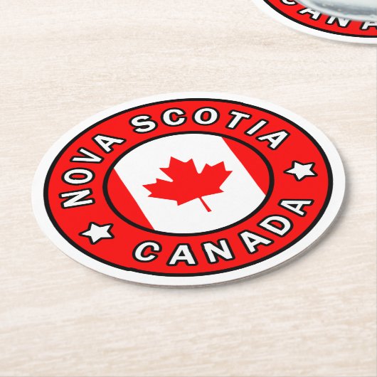 Nova Scotia Kanada Runder Pappuntersetzer (Angewinkelt)