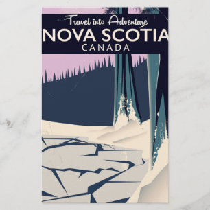 Nova Scotia, Kanada Urlaubsreiseplakat. Briefpapier