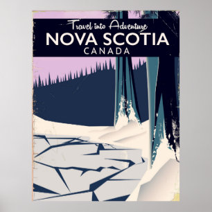 Nova Scotia, Kanada Urlaubsreiseplakat. Poster