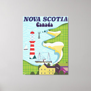 Nova Scotia Kanada Vintage-Reiseposter Leinwanddruck
