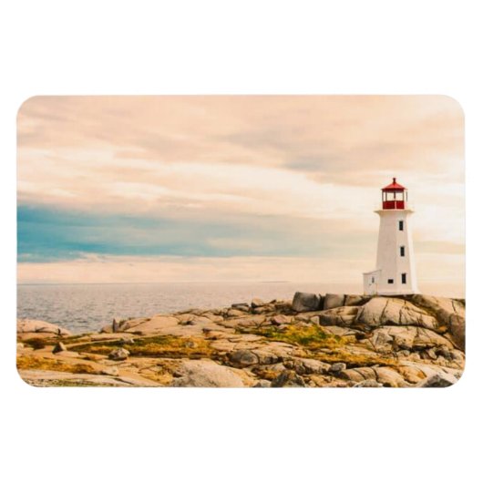 Nova Scotia Leuchtturm stilisiert Magnet (Horizontal)