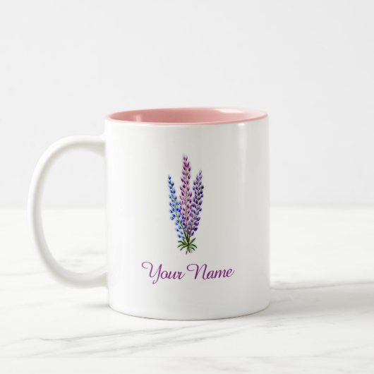 Nova Scotia Lupine Zweifarbige Tasse (Links)