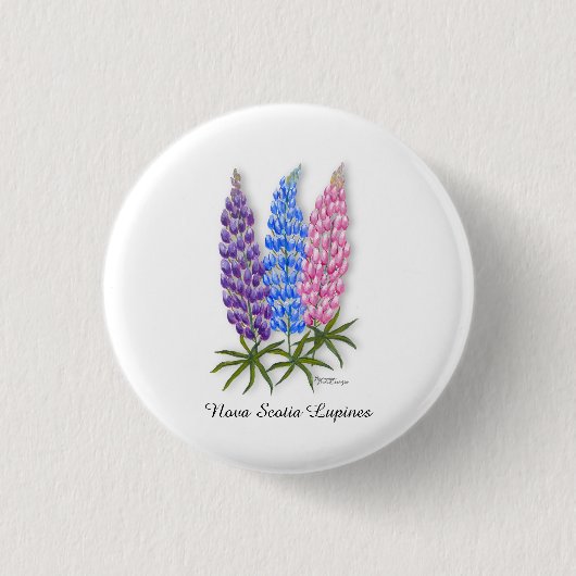 Nova Scotia Lupinen Button (Vorderseite)