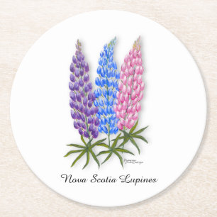 Nova Scotia Lupinen Runder Pappuntersetzer