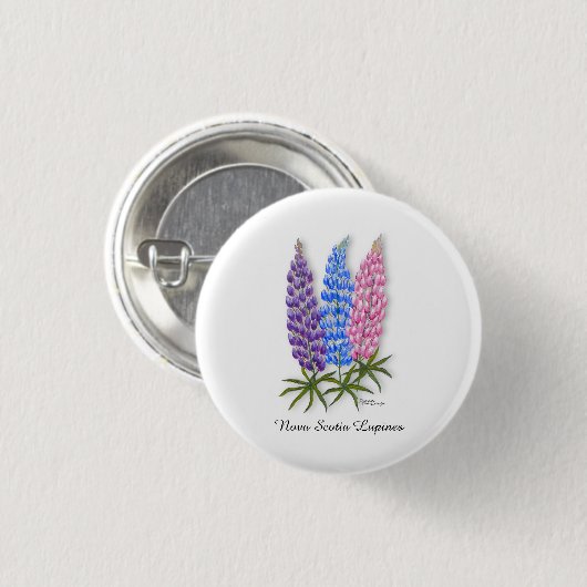 Nova Scotia Lupines Button (Vorne & Hinten)