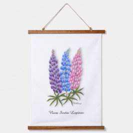 Nova Scotia Lupines Wandteppich Mit Holzrahmen