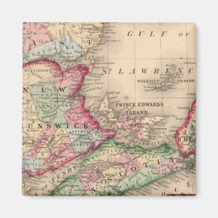Nova Scotia, New Brunswick, Karte von Mitchell Magnet