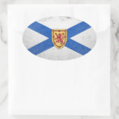 Nova Scotia Ovaler Aufkleber (Tasche)