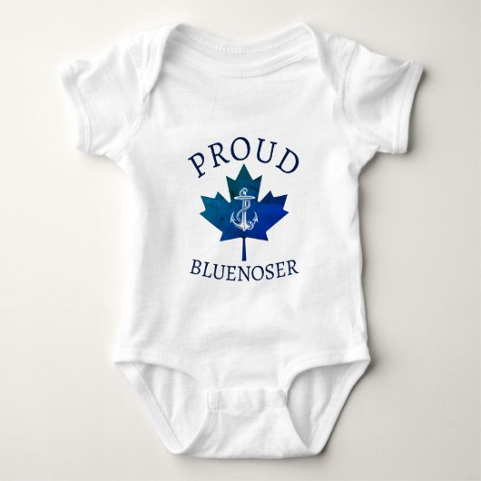 Nova Scotia Proud Bluenoser Ankermaplatte Baby Strampler (Vorderseite)