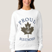 Nova Scotia Proud Bluenoser Ankermaplatte Sweatshirt (Vorderseite)