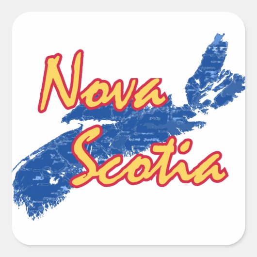 Nova Scotia Quadratischer Aufkleber (Vorderseite)