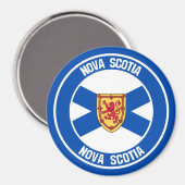 Nova Scotia Runde Emblem Magnet (Vorderseite/Rückseite)