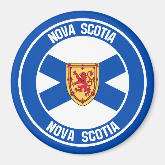 Nova Scotia Runde Emblem Magnet (Vorne)