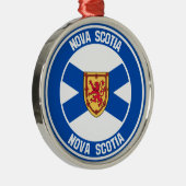 Nova Scotia Runde Emblem Ornament Aus Metall (Rechts)