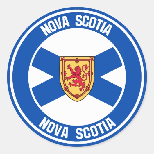 Nova Scotia Runde Emblem Runder Aufkleber (Vorderseite)