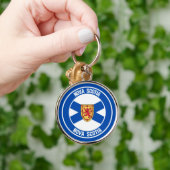 Nova Scotia Runde Emblem Schlüsselanhänger (Hand)