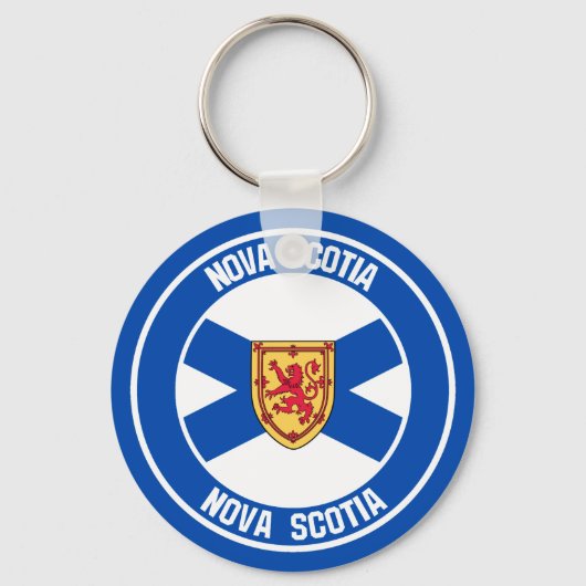 Nova Scotia Runde Emblem Schlüsselanhänger (Vorderseite)