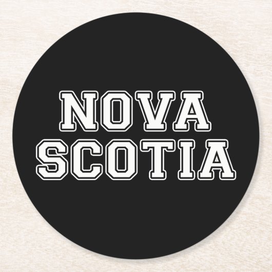 Nova Scotia Runder Pappuntersetzer (Vorderseite)