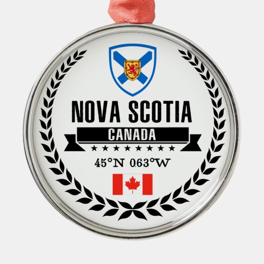 Nova Scotia Silbernes Ornament (Vorne)