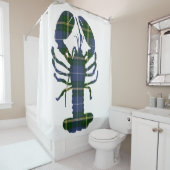 Nova Scotia Tartan Blauer Duschvorhang Hummer (Beispiel)