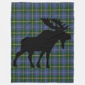 Nova Scotia Tartan Custom Moose Brown Kariert Fleecedecke (Vorderseite)