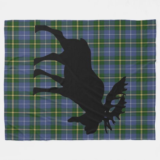 Nova Scotia Tartan Custom Moose Brown Kariert Fleecedecke (Vorderseite (Horizontal))