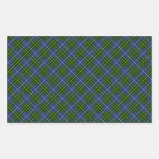 Nova Scotia Tartan Designed Print, Kanada Rechteckiger Aufkleber (Vorderseite)