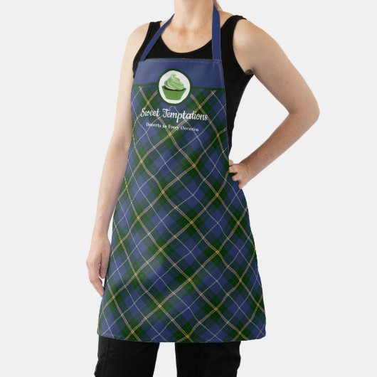 Nova Scotia Tartan Kariert Cupcake Bäckerei Medium Schürze (InSitu)