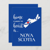 Nova Scotia Zuhause ist der Ort, wo das Herz... Postkarte (Vorne/Hinten)
