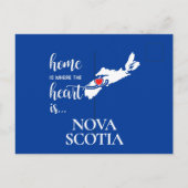 Nova Scotia Zuhause ist der Ort, wo das Herz... Postkarte (Rückseite)