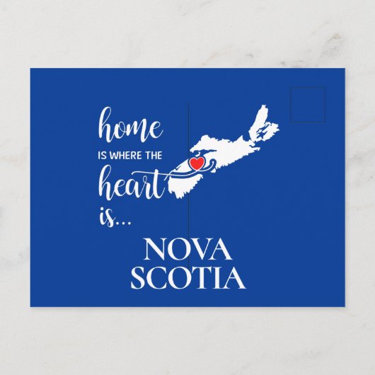Nova Scotia Zuhause ist der Ort, wo das Herz... Postkarte (Rückseite)
