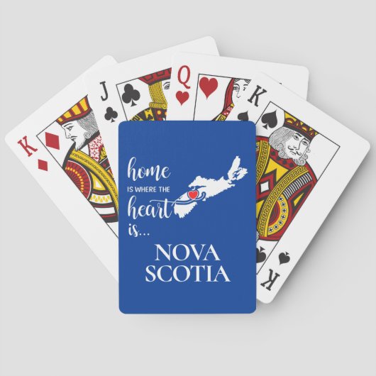 Nova Scotia Zuhause ist der Ort, wo das Herz... Spielkarten (Rückseite)