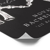 NOVA Skeleton Heart Hands Bachelorette Willkommen Poster (Ecke)
