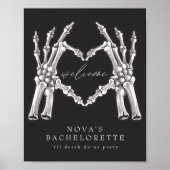 NOVA Skeleton Heart Hands Bachelorette Willkommen Poster (Vorne)