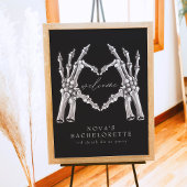 NOVA Skeleton Heart Hands Bachelorette Willkommen Poster