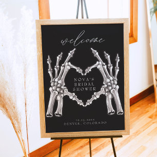 NOVA Skeleton Heart Hands Brautparty Welcome Po Poster