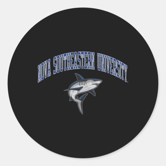 Nova Southeastern Sharks Victory Runder Aufkleber (Vorderseite)