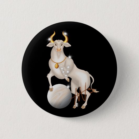 Nova Taurus Venus Zodiac Button (Vorderseite)