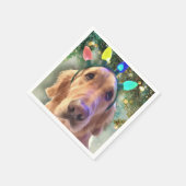 Nova The Golden Retriever Dog Weihnachten Serviette (Ecke)