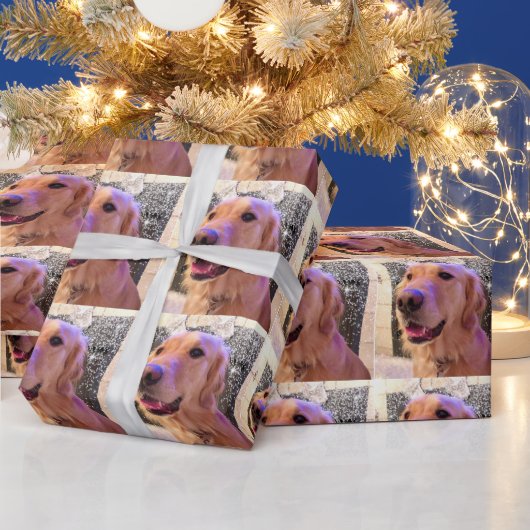Nova the Golden Retriever - Wrapping Paper Roll Geschenkpapier (Feiertage)