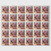 Nova the Golden Retriever - Wrapping Paper Roll Geschenkpapier (Flach)