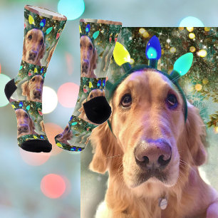 Nova The Golden Retriever's Christmas Crew Socks Socken