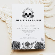 NOVA Til Death Gothic Skull Black Bridal Shower