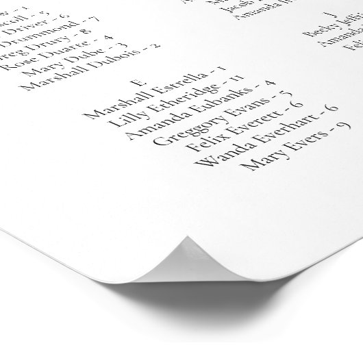 NOVA Til Death Gothic Skull Wedding Chart Poster (Ecke)