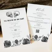 NOVA Til Death Gothic Skull Wedding Details und Einladung