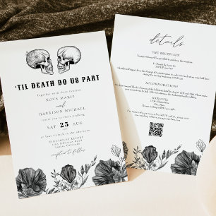 NOVA Til Death Gothic Skull Wedding Details und Einladung