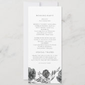 NOVA Til Death Gothic Skull Wedding Program Card Einladung (Rückseite)