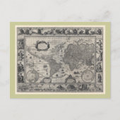 Nova totius terrarum, 1606 Antique World Map Postkarte (Vorderseite)