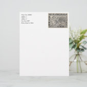 Nova totius terrarum, antike Weltkarte 1606 Briefkopf (Stehend Vorderseite)